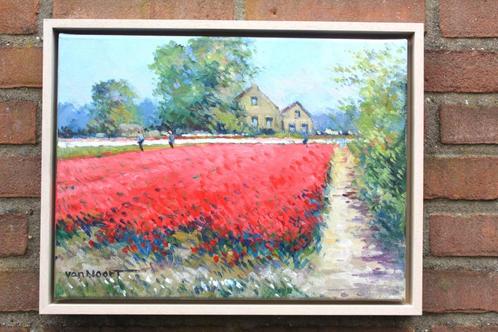 VAN NOORT- BOLLENVELD TE HILLEGOM, Antiek en Kunst, Kunst | Schilderijen | Klassiek, Ophalen of Verzenden