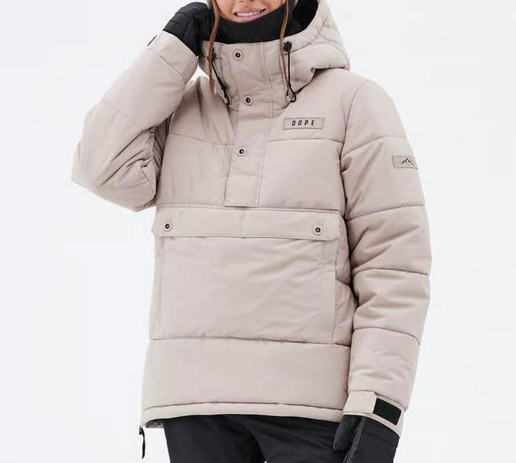 Dope Snow damesjas snowboard zandkleur, Kleding | Heren, Jassen | Winter, Zo goed als nieuw, Overige maten, Zwart, Ophalen of Verzenden