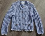 Nieuw blauw ajourgebreid vest H&M maat 122 128 134, Meisje, Trui of Vest, H&M, Nieuw