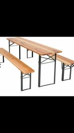 Bierset te huur € 10,- biersets huren - biertafel en bankjes, Ophalen, Zo goed als nieuw, Overige