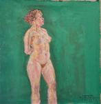 naakt-pose, Antiek en Kunst, Kunst | Schilderijen | Klassiek, Ophalen of Verzenden