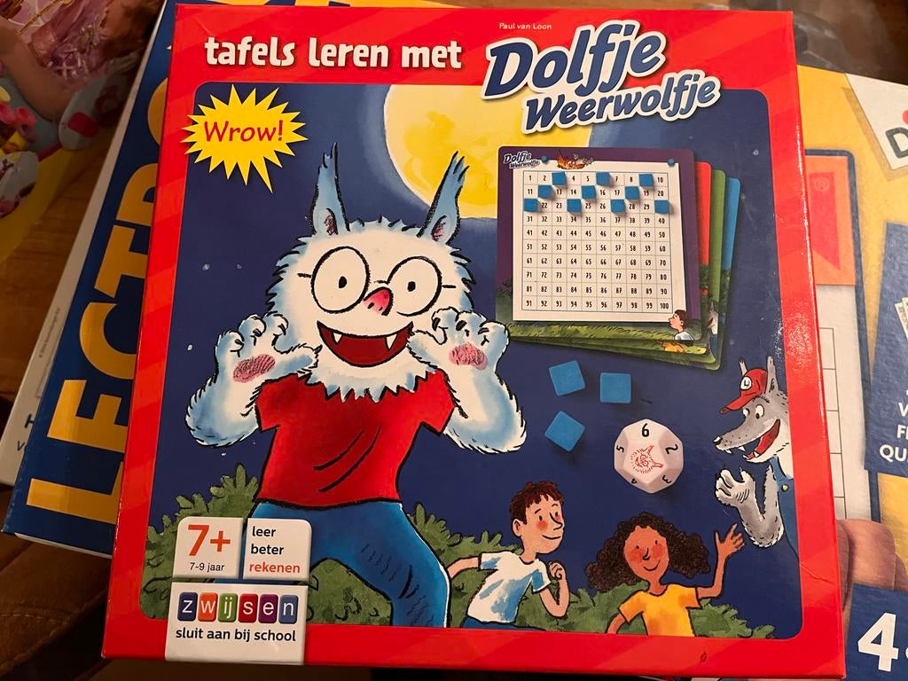 Dolfje Weerwolfje - Tafels leren spel als nieuw, Een of twee spelers, Ophalen, Nieuw