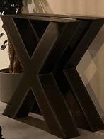 Metalen Kruispoten Set -, Huis en Inrichting, Tafels | Eettafels, Rond, Minder dan 50 cm, Ophalen of Verzenden, Zo goed als nieuw