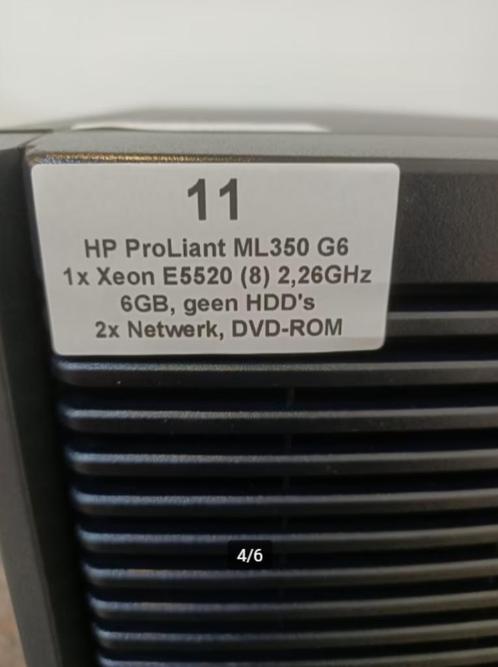 HP Proliant ML350G6 1x Xeon 2,26ghz, 6Gb mem, no harddisk, Computers en Software, Servers, Ophalen of Verzenden