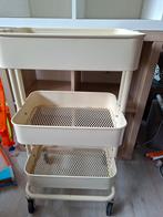 Ikea raskog rolkast roltafel bijzettafel, Ophalen, Minder dan 55 cm, Gebruikt, Metaal of Aluminium