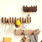 Houten Wandkapstok met Klapbare Haken, Wandkapstok, Verzenden, Nieuw, Minder dan 100 cm