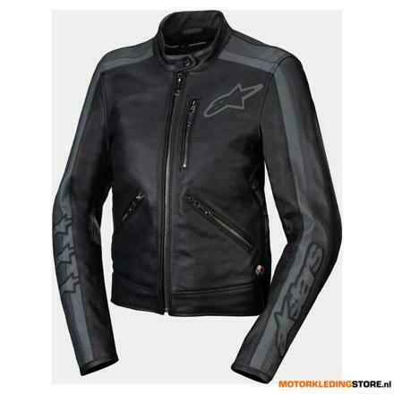 Alpinestars Stella Dyno Leren Motorjas, Zwart-Grijs, Motoren, Kleding | Motorkleding, Nieuw met kaartje, Ophalen of Verzenden