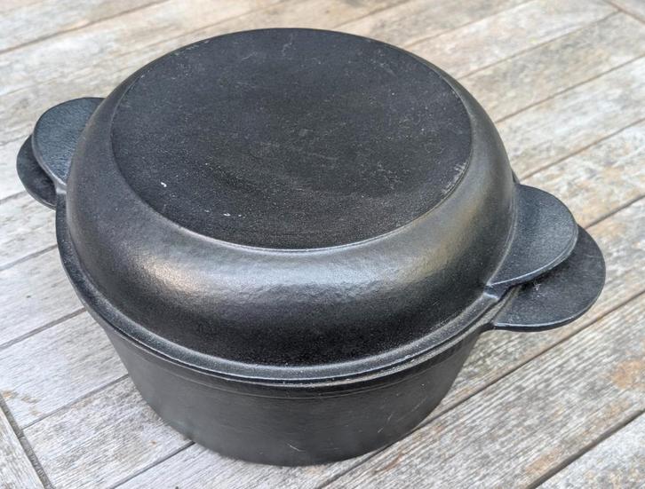 Pan gietijzer geëmailleerd, Huis en Inrichting, Keuken | Potten en Pannen, Nieuw, Koekenpan of Braadpan, Gietijzer, Inductieplaat