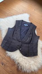 Bruin leren gilet, Ophalen of Verzenden, Zo goed als nieuw, Bruin