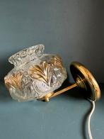 Vintage Wandlamp Kristal Glas, Ophalen of Verzenden, Zo goed als nieuw, Glas