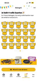Bakzegels jumbo 4 volle kaarten, Hobby en Vrije tijd, Spaarzegeltjes, Ophalen, Winkel, Super of Benzinepomp, Volle spaarkaart