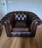 Chesterfield Clubfauteuil Echt Leer - 5 Jaar Oud, Ophalen, Gebruikt, Chesterfield, 75 tot 100 cm