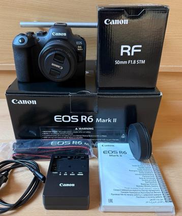 Canon EOS R6 Mark II +RF50mm f/1.8STM als nieuw. 1100 clicks beschikbaar voor biedingen