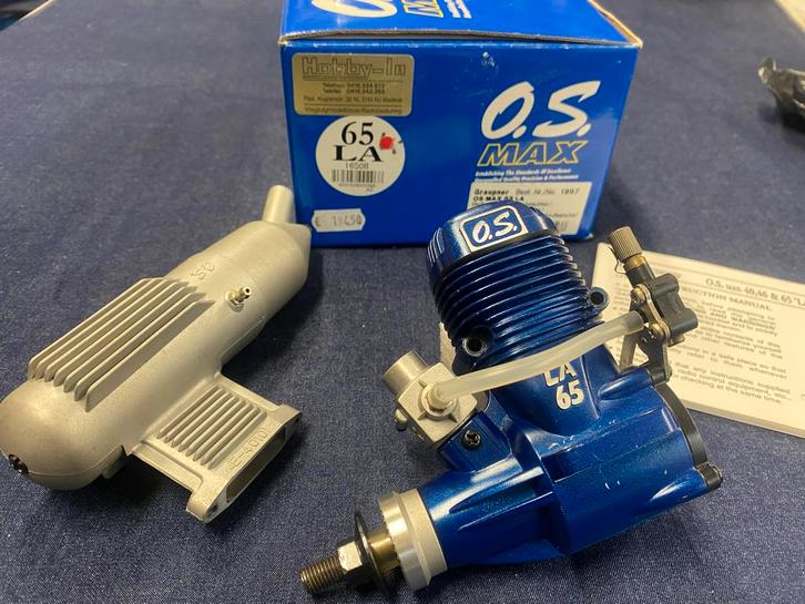 OS-Max 65 La 2takt Nitro motor, Hobby en Vrije tijd, Modelbouw | Radiografisch | Vliegtuigen, Zo goed als nieuw, Nitro, Ophalen of Verzenden