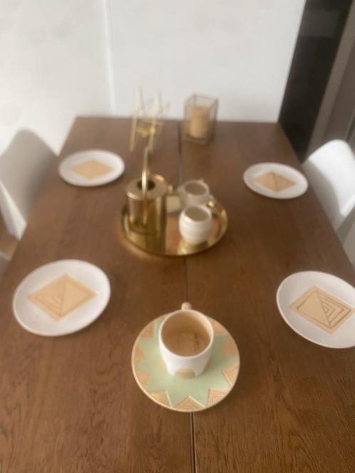SET BORDEN VAN CATHY TEREPOCKI BLADGOUD, Huis en Inrichting, Keuken | Servies, Nieuw, Bord(en), Overige stijlen, Ophalen of Verzenden