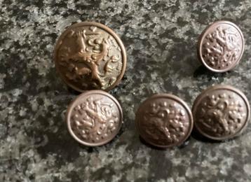 Knoop uniform, koper, messing, vintage, prijs per stuk beschikbaar voor biedingen