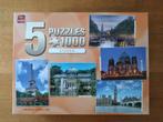 Puzzel - Wereldsteden. 5 x 1000 stuks., Ophalen of Verzenden, 500 t/m 1500 stukjes, Gebruikt, Legpuzzel