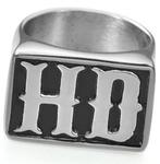 HD zegelring RVS maat 10 en 11, 20 of groter, Nieuw, Dame of Heer, Zilver