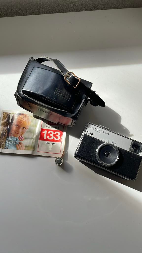 Vintage Kodak Instamatic 133 Camera met Tas, Audio, Tv en Foto, Fotocamera's Analoog, Ophalen of Verzenden, Gebruikt, Compact