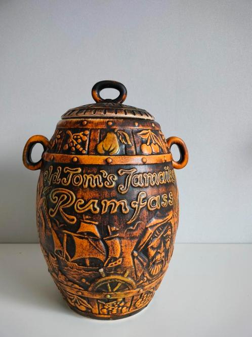 Old Tom's Jamaika Rumfass , Jamaica rumpot zestiger jaren., Antiek en Kunst, Antiek | Keramiek en Aardewerk, Ophalen of Verzenden