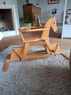 weinig gebruikt houten hobbelpaard. Veilig door leuning., Ophalen of Verzenden, Gebruikt