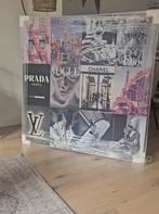 Fashion Glas schilderij splinternieuw 1.20x1.20, Antiek en Kunst, Ophalen