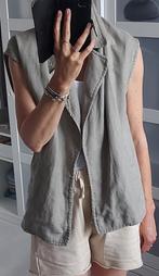 Nonchalant oversized gilet kimono stijl zara 100% linnen, Kleding | Dames, Bodywarmers, Verzenden, Zara, Zo goed als nieuw, Maat 36 (S)