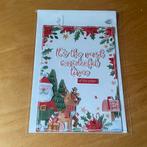 Kerstkaart groen-rood-wit 3, Ophalen of Verzenden, Nieuw, Overige thema's