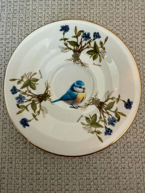 Vintage Royal Delfesta porseleinen bloemen bordje pimpelmees, Antiek en Kunst, Antiek | Wandborden en Tegels, Ophalen of Verzenden
