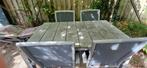 Tuinset  met 4 stapelbare stoelen., Tuin en Terras, Ophalen, Zo goed als nieuw, Aluminium