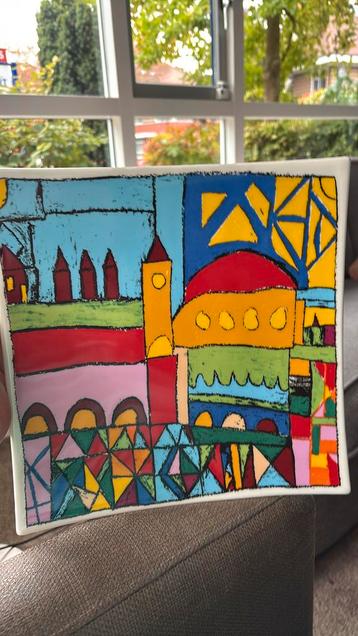 Keramiek Wilco Kreisel Bord van 27 bij 27 voor aan de muur beschikbaar voor biedingen