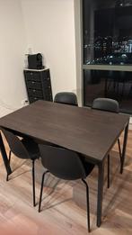 VANGSTA extendable table 120/180x75cm & 4x LIDAS chairs set, Huis en Inrichting, Ophalen of Verzenden, Rechthoekig, 50 tot 100 cm