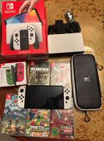 Nintendo Switch Oled, Spelcomputers en Games, Met games, Met 2 controllers, Zo goed als nieuw, Switch OLED