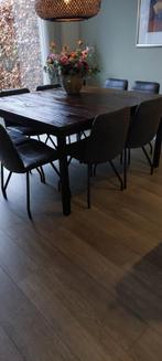 Eettafel vierkant 140 x 140 cm, Ophalen, Modern koloniaal, Zo goed als nieuw, Vijf personen of meer