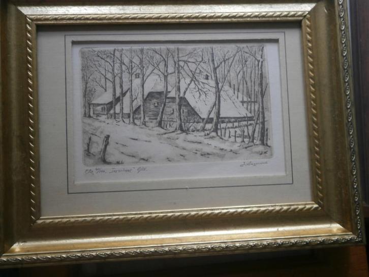 Mooie Losse Koperets , Terschuur/Wiegeraad, Antiek en Kunst, Kunst | Etsen en Gravures, Ophalen of Verzenden