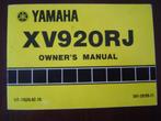 Yamaha XV920RJ 1981 owner's manual XV 920 RJ motorcycle, Motoren, Handleidingen en Instructieboekjes, Yamaha