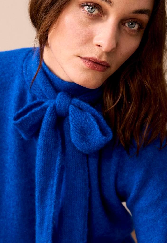 Summum Blauwe trui met strik - Maat M, Kleding | Dames, Truien en Vesten, Nieuw, Maat 38/40 (M), Blauw, Ophalen of Verzenden