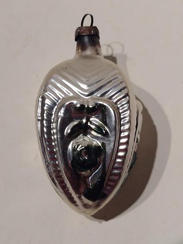 oude mat zilveren kerstbal lantaarn H 7 cm beschikbaar voor biedingen