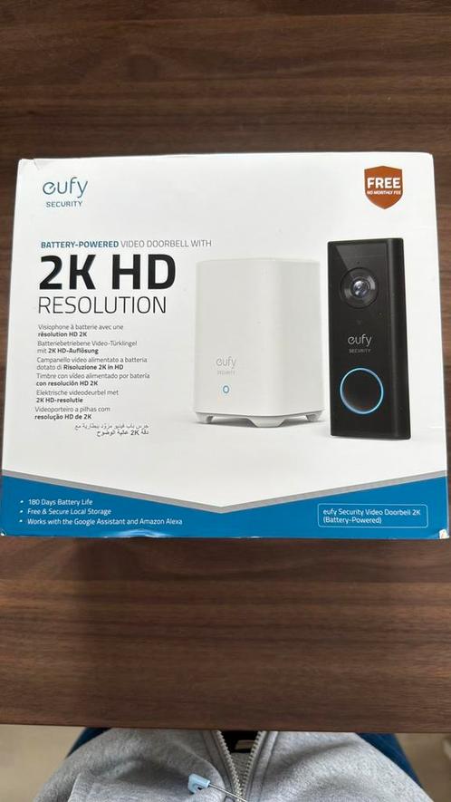 Eufy 2k HD draadloos of bekabeld deurbel, Huis en Inrichting, Deurbellen, Nieuw, Ingebouwde camera, Compatibel met smartphone