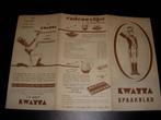 Kwatta spaarblad, Kwatta chocolade, soldaatjes 1957, Gelezen, Folder, Ophalen of Verzenden, Kwatta chocolade