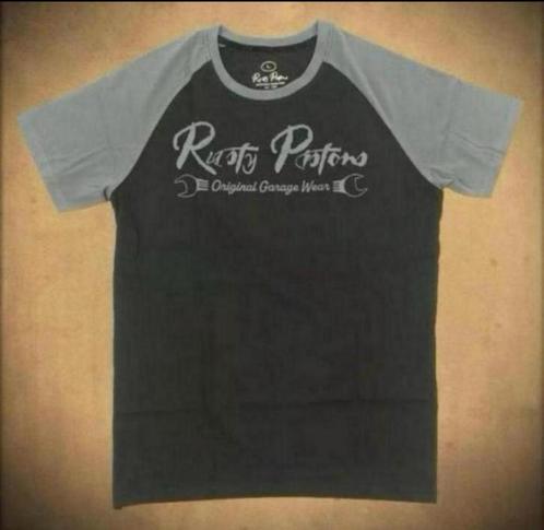 t-shirt, Rusty Pistons,merril,zwart, grijs,biker, rocker,man, Kleding | Heren, T-shirts, Nieuw, Overige maten, Overige kleuren