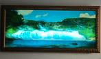 Waterfall schilderij met echte waterfall en licht en geluid., Ophalen of Verzenden