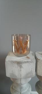 Riviera Maison windlicht letter W, Ophalen of Verzenden, Zo goed als nieuw, Overige materialen, Minder dan 25 cm