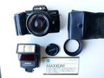 Minolta 7000 Maxxum analoge camera met flitslamp, Audio, Tv en Foto, Fotocamera's Analoog, Ophalen of Verzenden, Gebruikt, Spiegelreflex