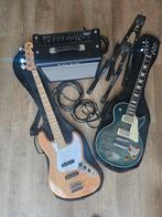 Gitaarset: SX Basgitaar, Larry Carlton Gitaar + Versterker, Muziek en Instrumenten, Ophalen of Verzenden