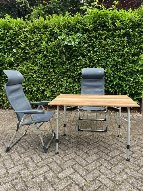 Mooie set Crespo stoelen BoCamp tafel, Caravans en Kamperen, Kampeermeubelen, Zo goed als nieuw, Campingstoel, Ophalen