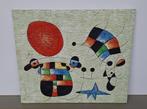 kleurrijke reproductie op canvas textuur koe naar Joan Miro, Huis en Inrichting, Woonaccessoires | Wanddecoraties, Ophalen of Verzenden