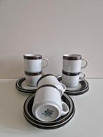 Vintage 6 kop en schotel van Arabia Finland Karelia., Ophalen of Verzenden