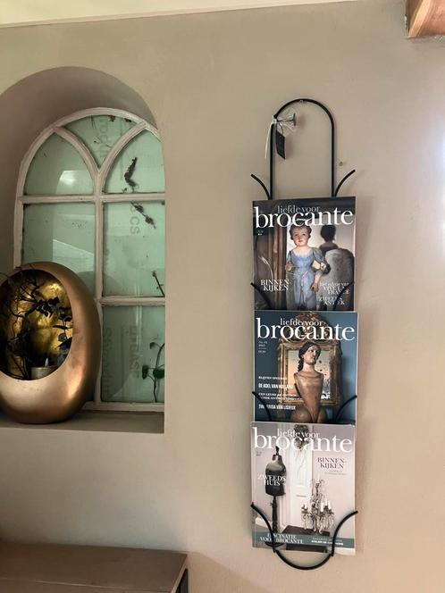 Rek borden - tijdschriften - bordenrek -  brocante, Huis en Inrichting, Woonaccessoires | Overige, Nieuw, Ophalen of Verzenden