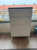 Ikea Trysil witte ladekast met 4 lades met glasplaat, Huis en Inrichting, Ophalen, 50 tot 100 cm, Zo goed als nieuw, Minder dan 100 cm